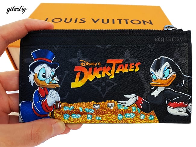 Custom Hand Painted Louis Vuitton Card Holders